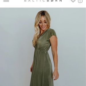 Baltic Born Athena Sage Pleated Maxi Dress